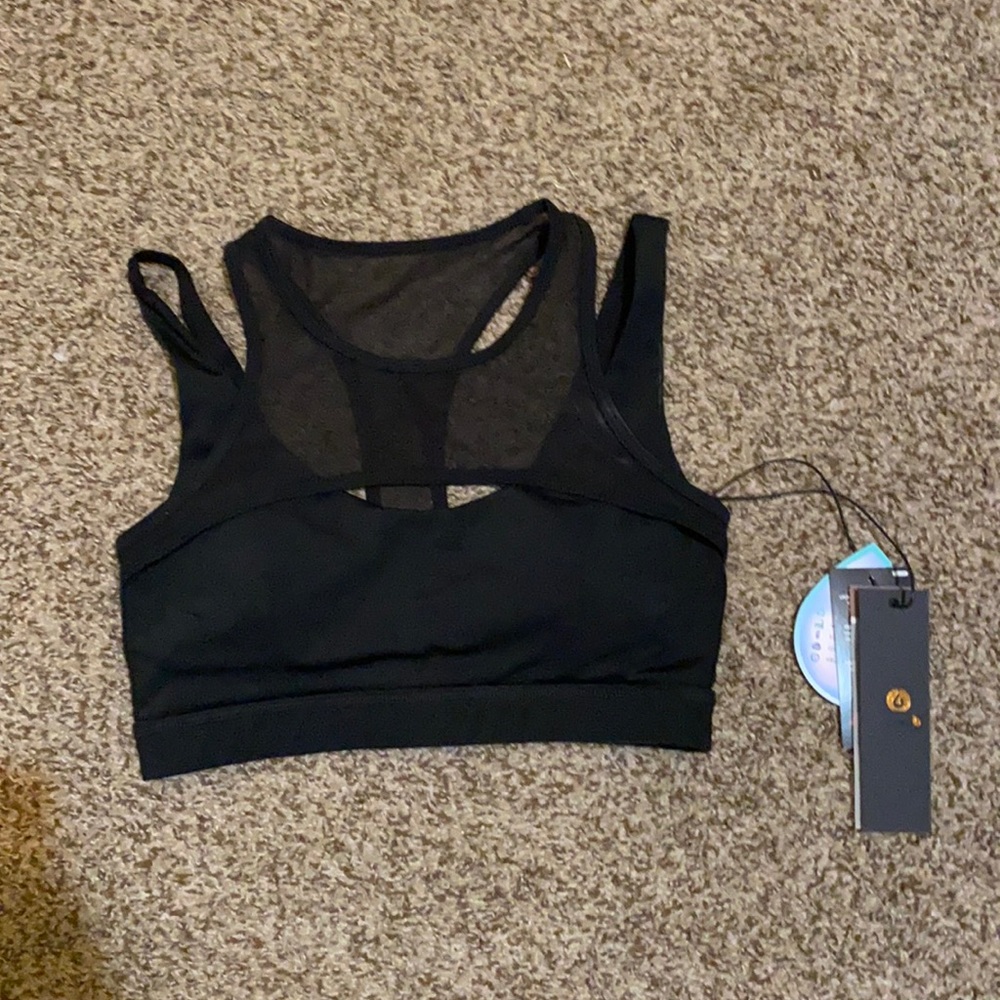 Black High Neck Sports Bra